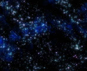 Wall Mural - nebula gas cloud in deep outer space