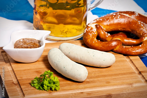 Fototapeta do kuchni original bayrische Weisswurst