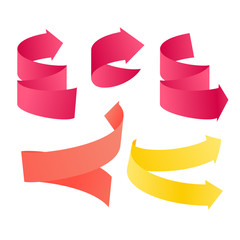 Poster - Paper style vector navigation arrows