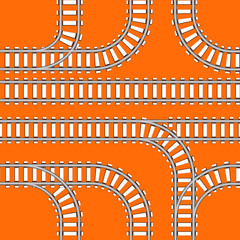 Aufkleber - Seamless background of railway tracks