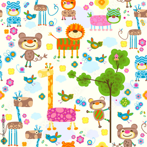 Naklejka dekoracyjna animals background