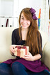 © ambrits - Beautiful young girl receives a gift