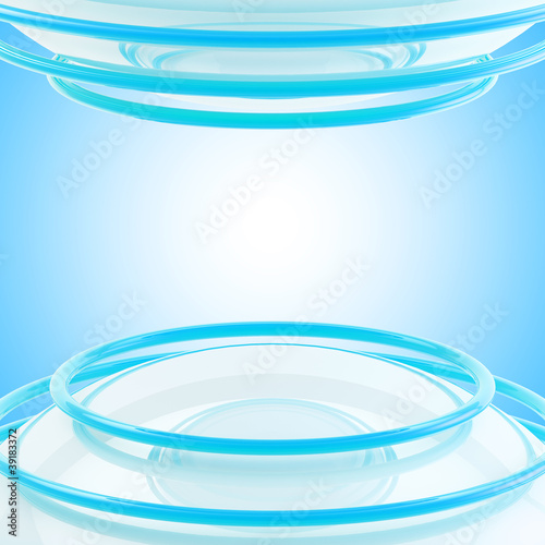 Abstract sphere and rings light background
