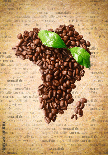 Naklejka na szybę Coffee Bean Africa
