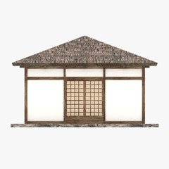 Canvas Print - 3d render of japanese house