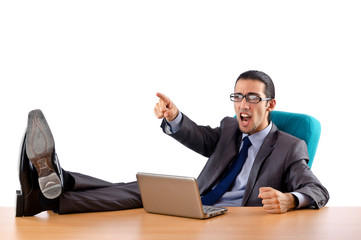 Businessman sitting at the desk