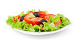Portion of vegetable salad