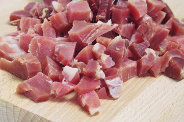 Poster - diced spanish serrano ham