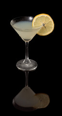 Sticker - Lemon drop martini on black