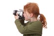 Junges Mädchen mit Fotoapparat
