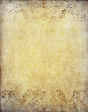 Old Grunge Paper Background With Vintage Victorian Style