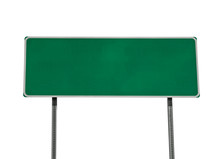 Green Highway Sign Isolated