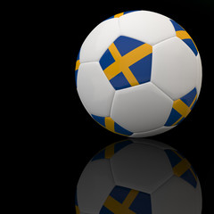 Sweden flag on 3d football