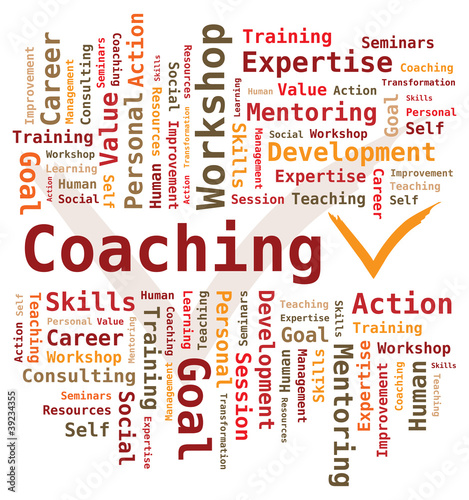 Plakat na zamówienie Nuage de Mots Coaching en Anglais