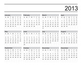 Fototapeta  - calendar 2013 year