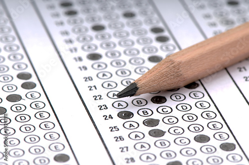 Fotografie, Obraz Multiple choice examination form or customer satisfaction survey