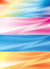 Wall Mural - set of abstract color vector backgrounds (headers)