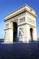 Sticker - vertical view of Arc de Triomphe