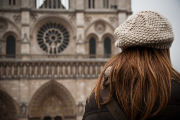 Wall Mural - touriste notre dame