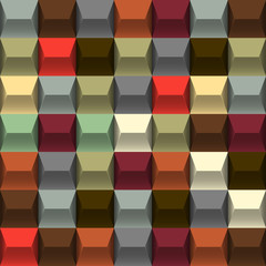 Wall Mural - Seamless background with blocks structure