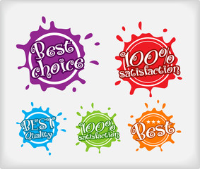 Poster - Vector shopping labels. Blot style