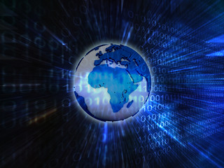 Wall Mural - earth binary background