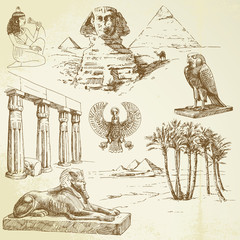 ancient egypt - hand drawn set