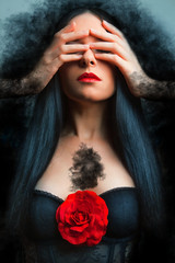 photo of a gothic woman