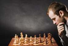 Man At Chess Board