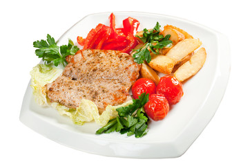 Poster - Pork Steak with Vegetables