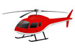 Red helicopter. Vector illustration