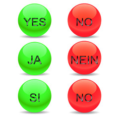 Poster - Buttons yes and no
