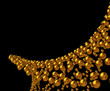Abstrakte Kugel Formation Gold Gelb Schwarz
