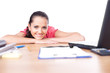 © GVS - Portrait of relaxed young business woman smiling at office