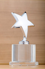 Wall Mural - star award against wooden background