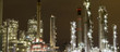 © corlaffra - A large oil-refinery plant at night
