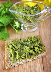 Wall Mural - bread with pesto