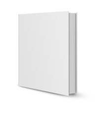 Blank book cover white