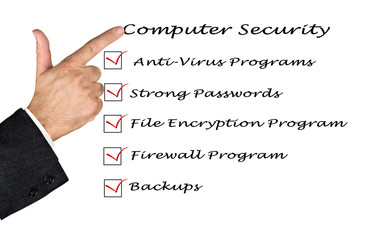 Canvas Print - Checklist for computer security