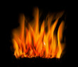 © by-studio - Feuer vor Schwarz