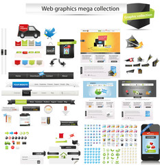 Wall Mural - Web graphics mega collection - startup graphics