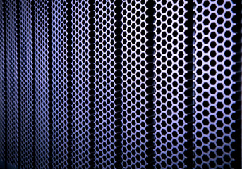 abstract metallic grid
