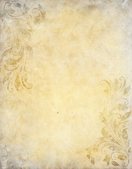 old grunge paper background with vintage victorian style