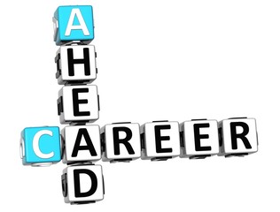 Poster - 3D Carrer Ahead Crossword cube words