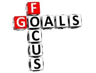 Poster - 3D Focus Goals Crossword cube words