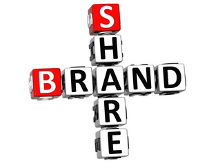 Aufkleber - 3D Share Brand Crossword cube words