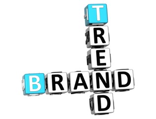 Aufkleber - 3D Share Brand Trend Crossword cube words