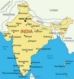 Fototapeta Mapy - Republic of India - vector map