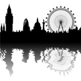 Fototapeta Londyn - vector London skyline