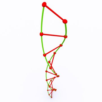 3D rendered DNA chain